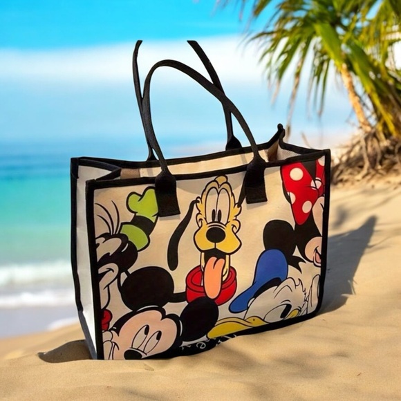 NWT Disney White Tote Bag with Disney Characters - Picture 6 of 6